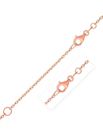 Extendable Cable Chain in 14k Rose Gold (1.2mm) - Ellie Belle