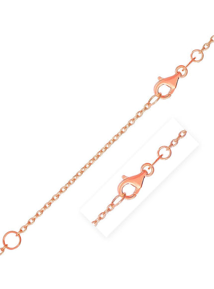 Extendable Cable Chain in 14k Rose Gold (1.2mm) - Ellie Belle