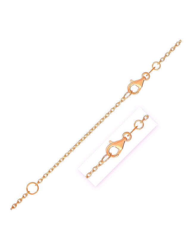 Extendable Cable Chain in 14k Rose Gold (1.5mm) - Ellie Belle