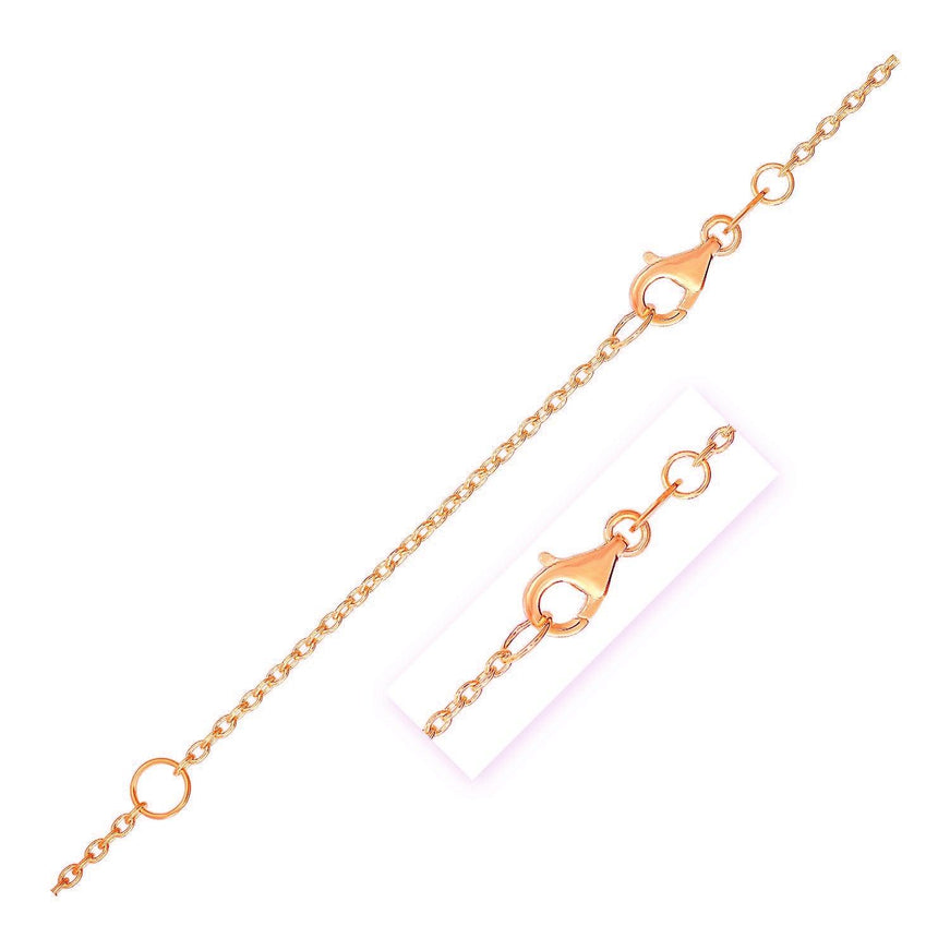 Extendable Cable Chain in 14k Rose Gold (1.5mm) - Ellie Belle