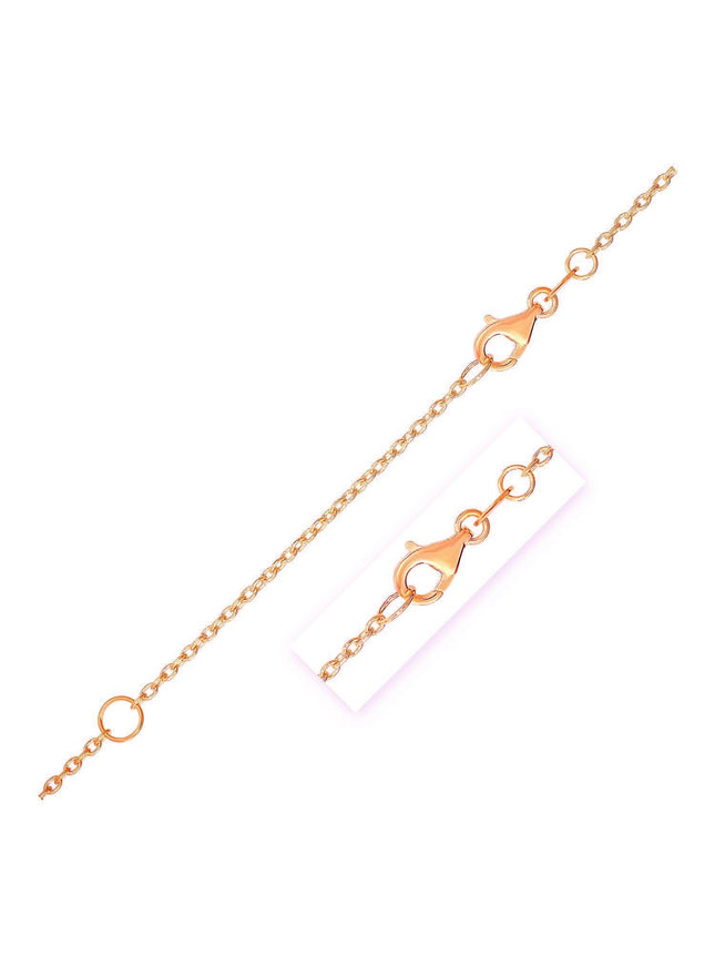 Extendable Cable Chain in 14k Rose Gold (1.5mm) - Ellie Belle