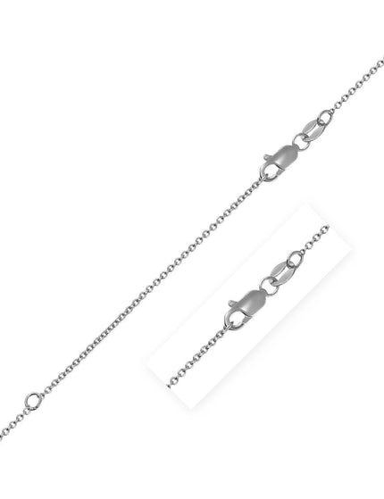 Extendable Cable Chain in 14k White Gold (1.0mm) - Ellie Belle