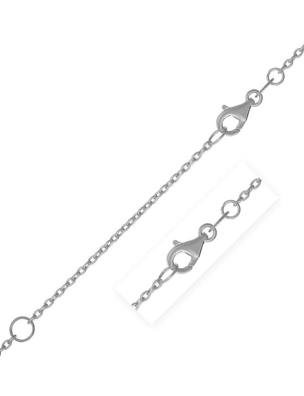 Extendable Cable Chain in 14k White Gold (1.2mm) - Ellie Belle