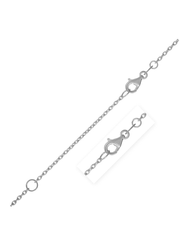 Extendable Cable Chain in 14k White Gold (1.5mm) - Ellie Belle
