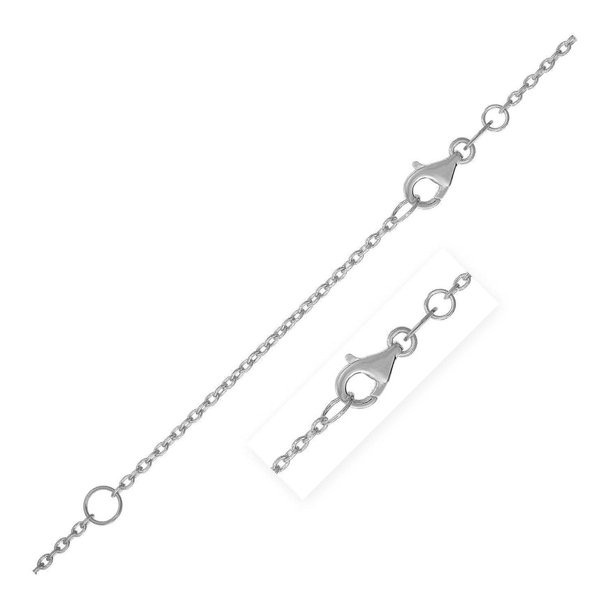 Extendable Cable Chain in 14k White Gold (1.5mm) - Ellie Belle