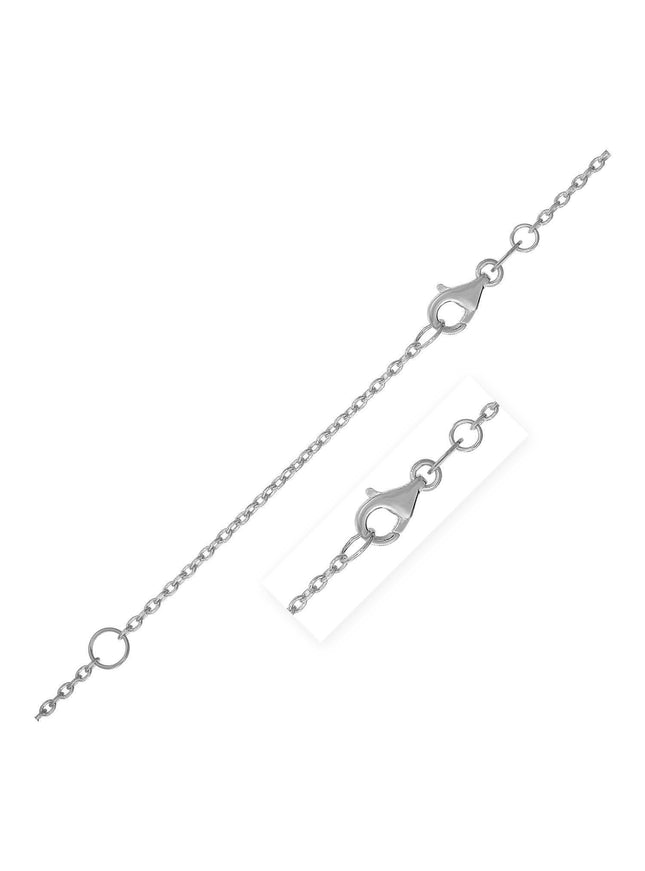 Extendable Cable Chain in 14k White Gold (1.5mm) - Ellie Belle