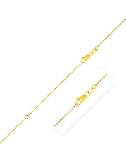 Extendable Cable Chain in 14k Yellow Gold (0.8mm) - Ellie Belle