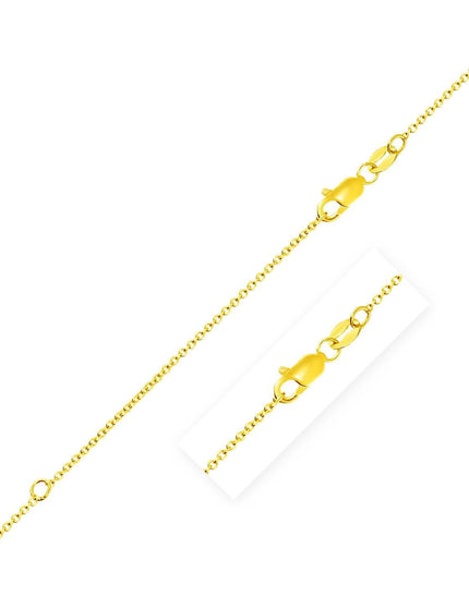 Extendable Cable Chain in 14k Yellow Gold (1.0mm) - Ellie Belle