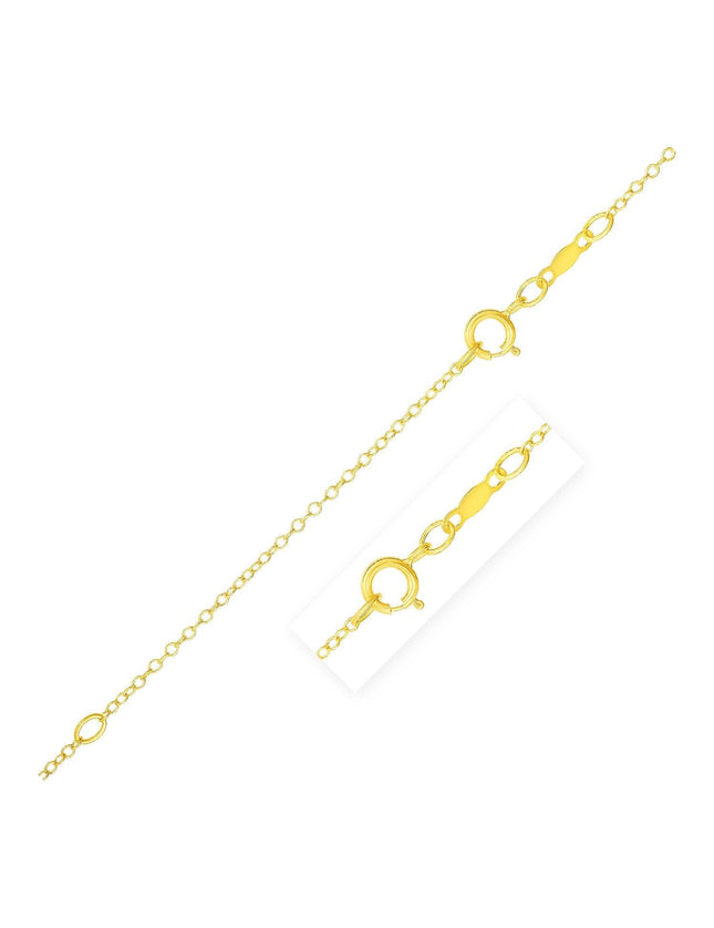 Extendable Cable Chain in 14k Yellow Gold (1.2mm) - Ellie Belle
