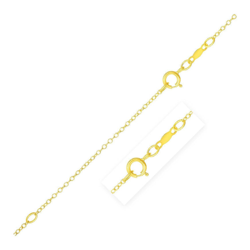 Extendable Cable Chain in 14k Yellow Gold (1.2mm) - Ellie Belle