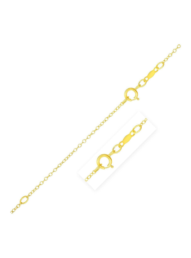Extendable Cable Chain in 14k Yellow Gold (1.2mm) - Ellie Belle