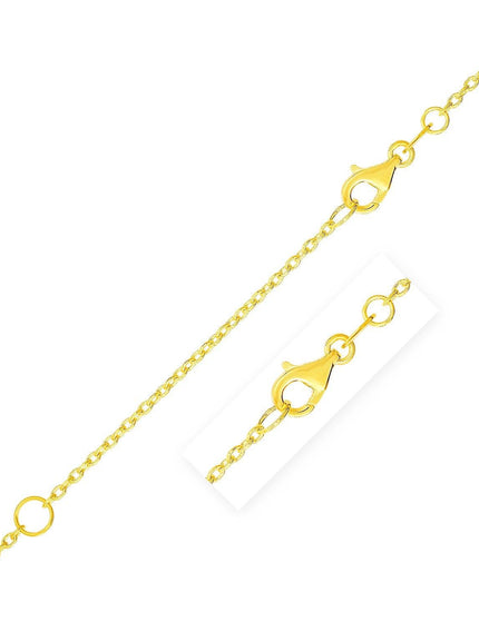 Extendable Cable Chain in 14k Yellow Gold (1.5mm) - Ellie Belle