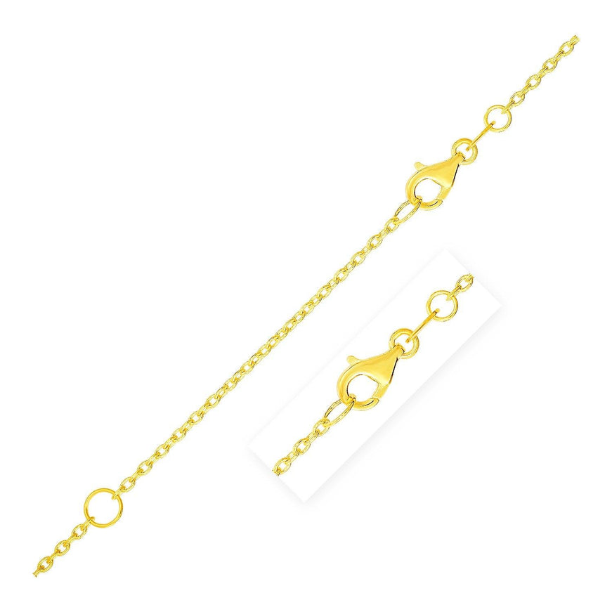 Extendable Cable Chain in 14k Yellow Gold (1.5mm) - Ellie Belle