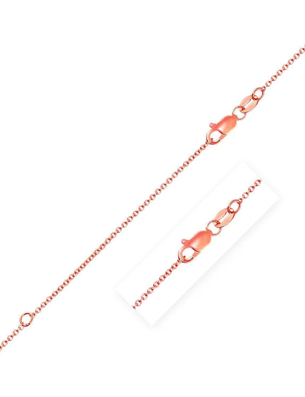 Extendable Cable Chain in 18k Rose Gold (1.0mm) - Ellie Belle