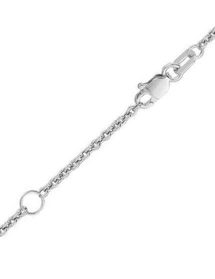 Extendable Cable Chain in 18k White Gold (1.8mm) - Ellie Belle