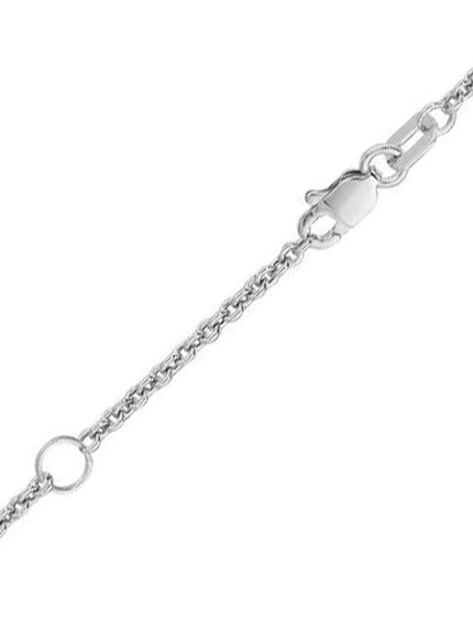 Extendable Cable Chain in 18k White Gold (1.8mm) - Ellie Belle