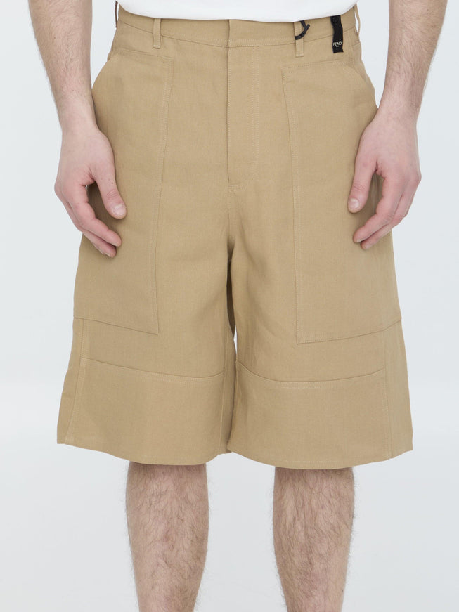 Fendi Canvas Bermuda Shorts - Ellie Belle