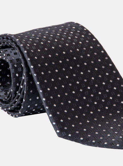 Elizabetta Barbera Silk Jacquard Tie in Black
