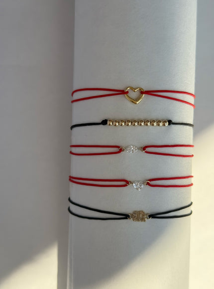 Zoe Lev 14K Gold Bead Row Fortune Bracelet