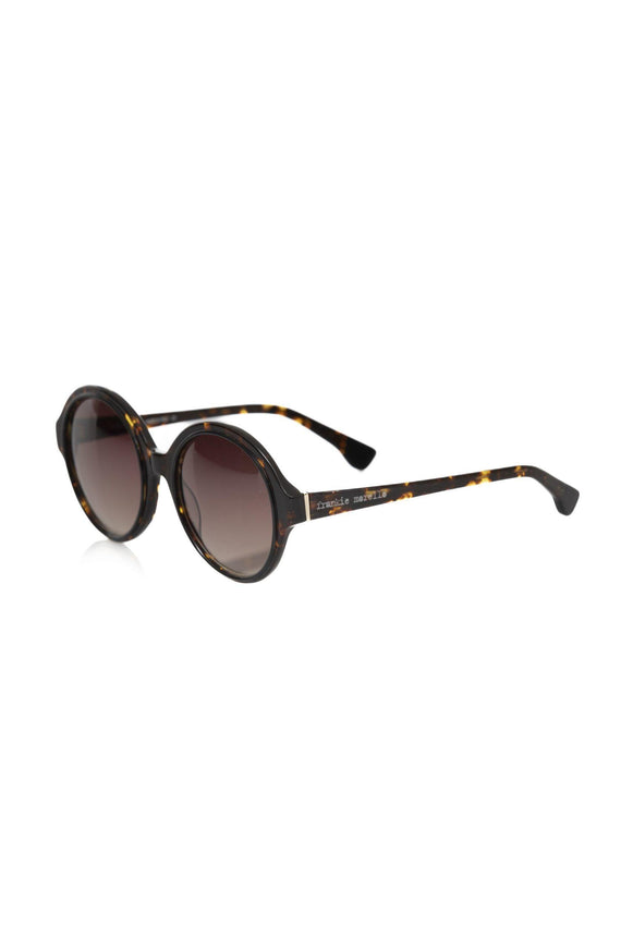 Frankie Morello Black Turtle Pattern Round Sunglasses - Ellie Belle