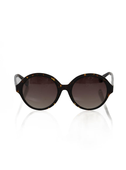 Frankie Morello Black Turtle Pattern Round Sunglasses - Ellie Belle