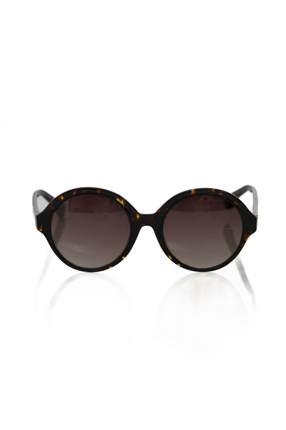 Frankie Morello Black Turtle Pattern Round Sunglasses - Ellie Belle