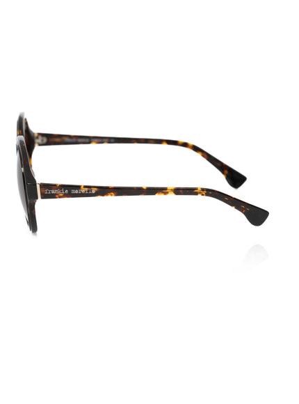 Frankie Morello Black Turtle Pattern Round Sunglasses - Ellie Belle