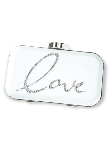 Frenchy Love Clutch with Red Crystal Lip Clasp