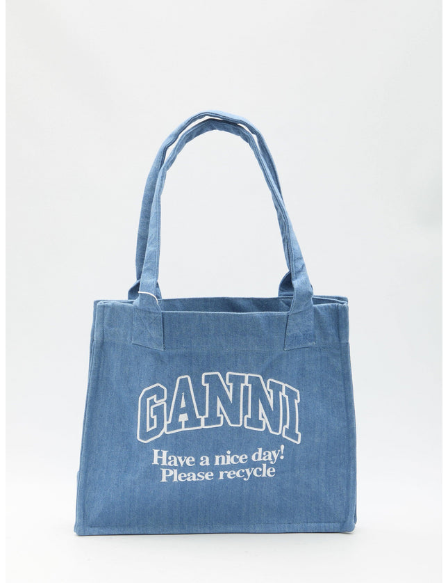 Ganni Denim Shopping Bag - Ellie Belle