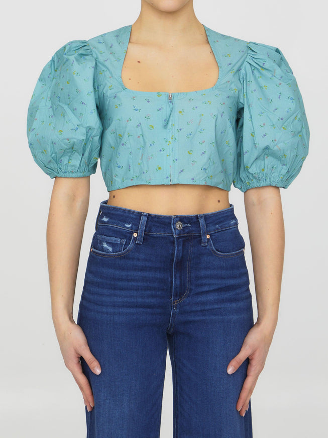 Ganni Floral-print Top - Ellie Belle