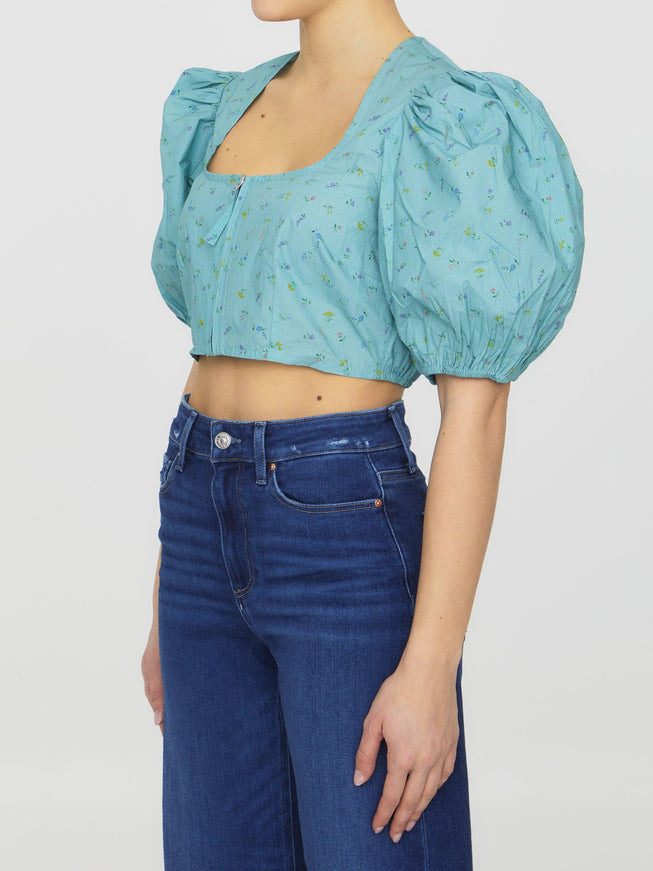 Ganni Floral-print Top - Ellie Belle