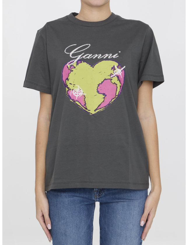 Ganni Heart T-shirt - Ellie Belle