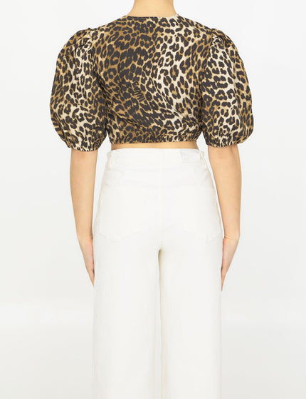 Ganni Leopard-print Top - Ellie Belle