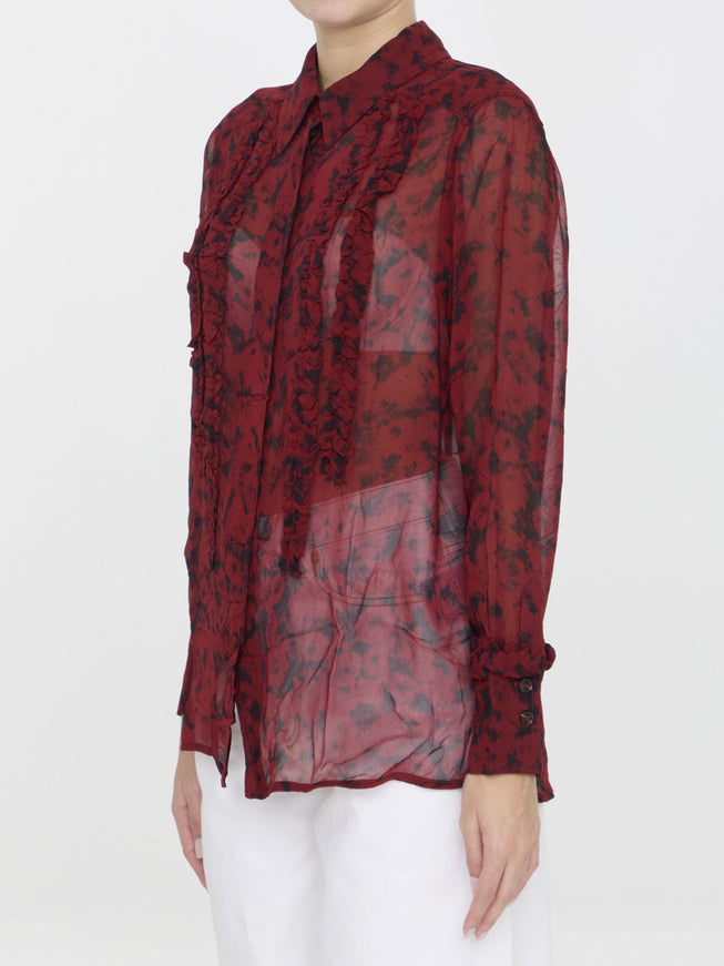 Ganni Printed Georgette Shirt - Ellie Belle