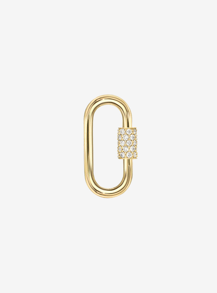 Zoe Lev 14K Gold Gemstone Carabiner