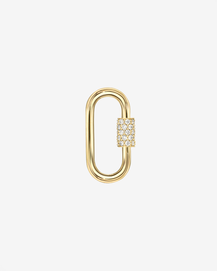 Zoe Lev 14K Gold Gemstone Carabiner