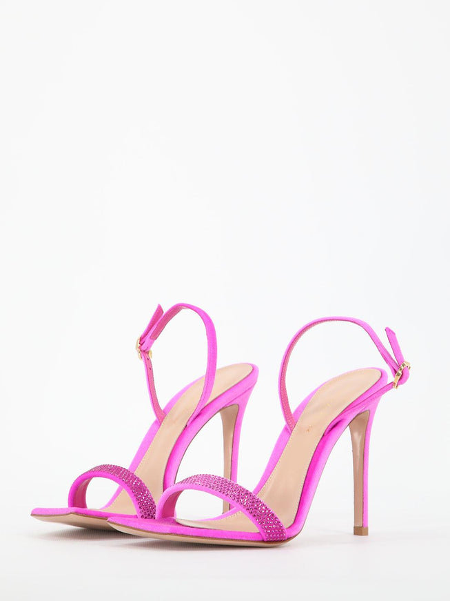 Gianvito Rossi Britney Fuchsia Sandals - Ellie Belle