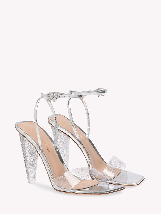 Gianvito Rossi Odyssey Silver Sandals - Ellie Belle