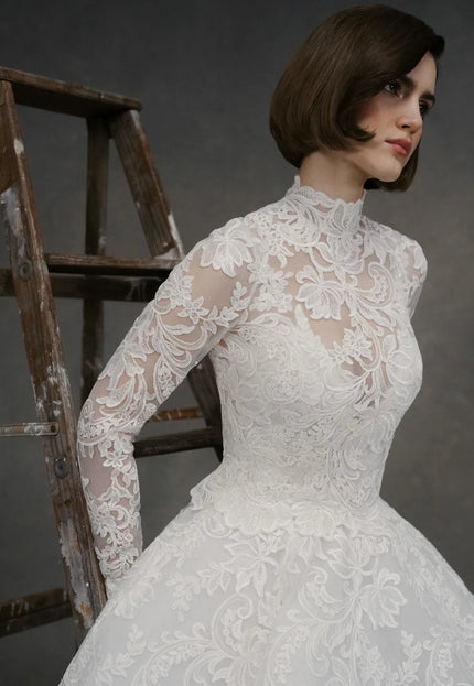 Anne Barge Benson Embroidered Lace Wedding Gown