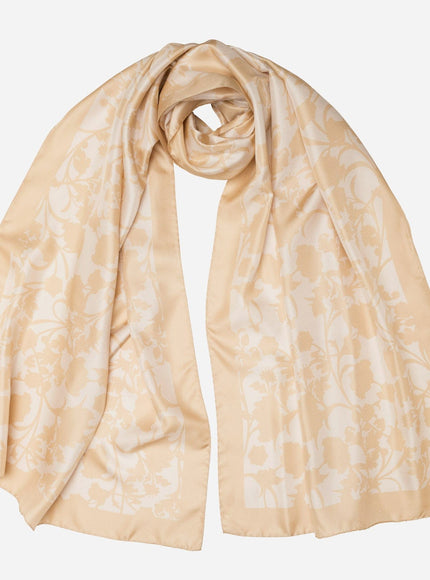 Elizabetta Regina Silk Scarf Shawl - Gold