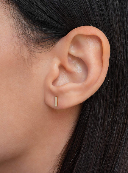 Zoe Lev 14K Gold Bar Stud Earrings