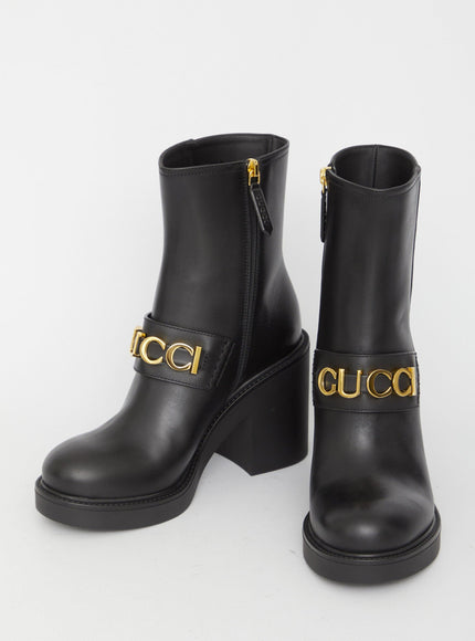 Gucci Cara Leather Logo Bootie - Ellie Belle