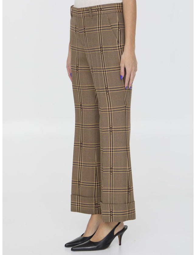 Gucci Check Wool Trousers - Ellie Belle