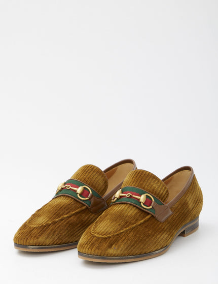Gucci Corduroy Loafers With Horsebit - Ellie Belle