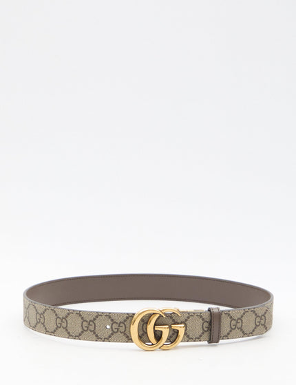 Gucci GG Marmont Reversible Belt In Beige - Ellie Belle