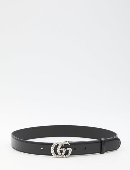 Gucci GG Marmont Thin Belt With Crystals - Ellie Belle