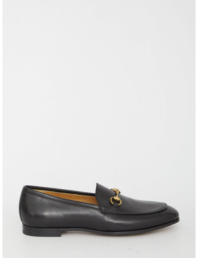 Gucci Jordaan Leather Loafers In Black - Ellie Belle