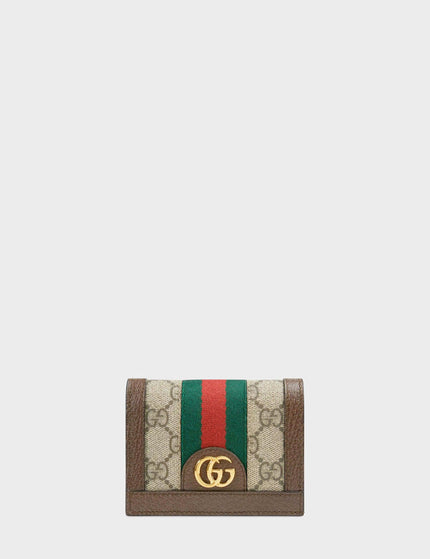 Gucci Ophidia GG Supreme Leather-Trimmed Wallet - Ellie Belle