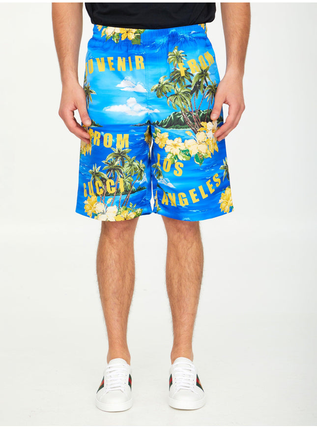 Gucci Printed Nylon Swim Shorts - Ellie Belle