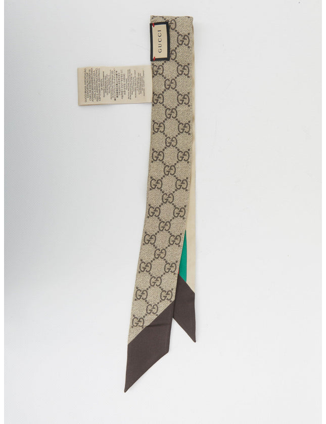 Gucci Silk With Horsebit Neck Bow Scarf - Ellie Belle